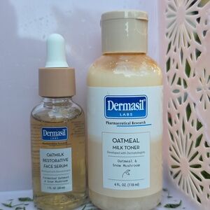 Dermasil Labs Oatmeal Milk Toner and Oatmilk Restorative Face Serum set